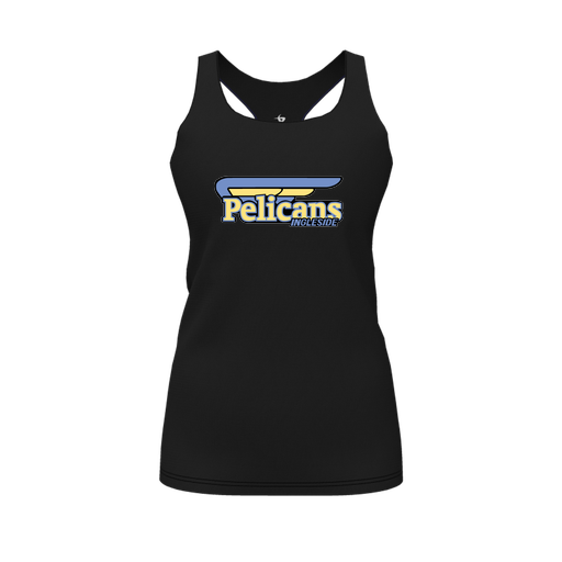 [FT0TRBBK-FYS-LOGO1] Decker Racerback Tank Top (Female Youth S, Black, Logo 1)