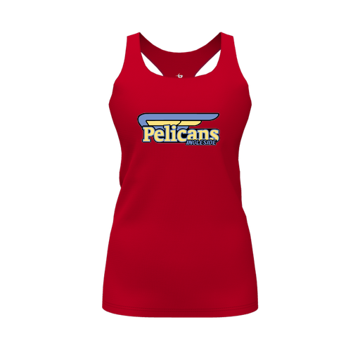 [CUS-DFW-RCBK-PER-RED-FYS-LOGO1] Racerback Tank Top (Female Youth S, Red, Logo 1)