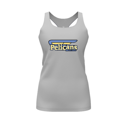 [CUS-DFW-RCBK-PER-GRY-FYS-LOGO1] Racerback Tank Top (Female Youth S, Gray, Logo 1)