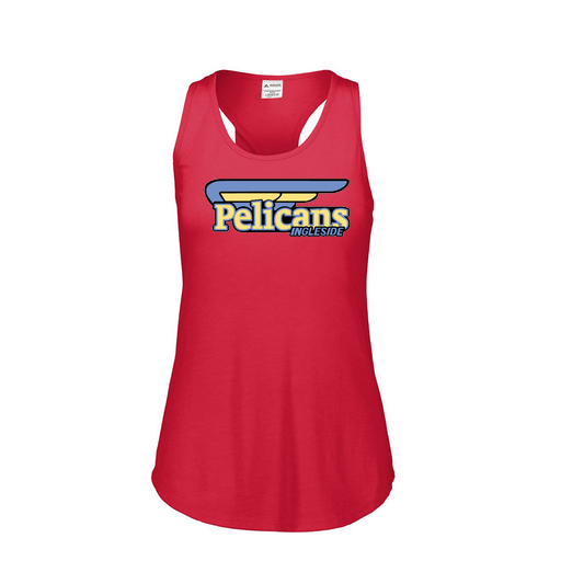 [FT0TUBRD-FAS-LOGO1] Ladies Tri Blend Tank Top (Female Adult S, Red, Logo 1)