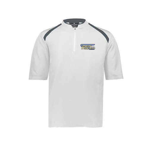 [229581-AS-WHT-LOGO1] Men's Dugout Short Sleeve Pullover (Adult S, White, Logo 1)