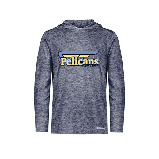 [FOLHCGNV-YS-LOGO1] Decker Youth Charge Hoodie (Youth S, Navy, Logo 1)