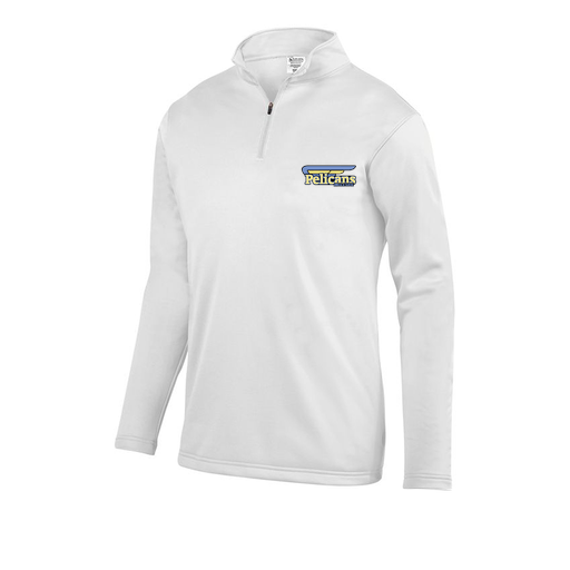 [DFW-FFQZ-WHT-AS-LOGO1] Men's FlexFleece 1/4 Zip (Adult S, White, Logo 1)