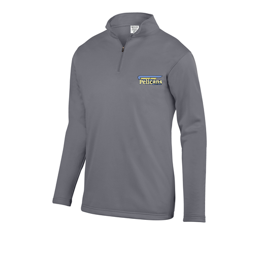 [FOLQFFGY-AS-LOGO1] Decker Men's FlexFleece 1/4 Zip (Adult S, Gray, Logo 1)