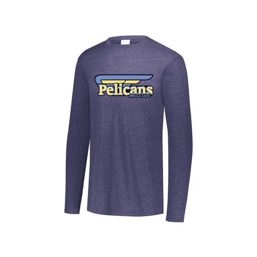 [FTLCUBNV-YS-LOGO1] Decker Youth Tri-Blend T-Shirt - Long Sleeve (Youth S, Navy, Logo 1)